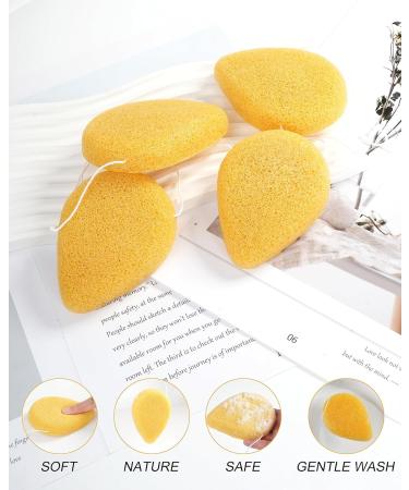 Konjac Facial Sponges Set of 6 - Gentle Daily Cleansing & Exfoliating Face Scrubs for Skincare | Ideal for Removing Dead Skin - Buy Online on GoSupps.com