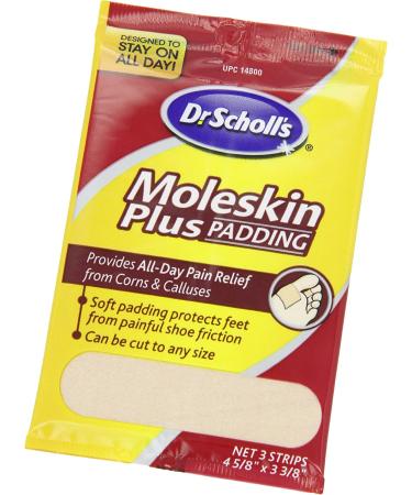 Dr. Scholl's Moleskin Plus Padding - 3-Count Packages (Pack of 8) - Buy Online on GoSupps.com