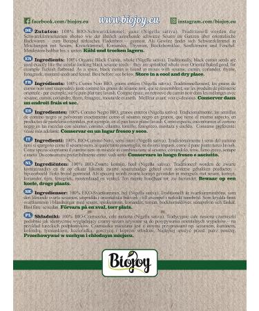 Biojoy Organic black cumin (1kg) dried and whole Black cumin seeds (Nigella sativa) - Buy Online on GoSupps.com