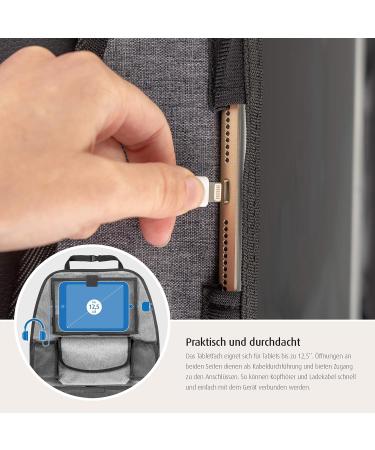 Reer Car Seat Organizer Travelkid with Tablet Compartment - Dirt-Repellent & Multi-Bag Design for All Car Seats - Gray - Buy Online on GoSupps.com