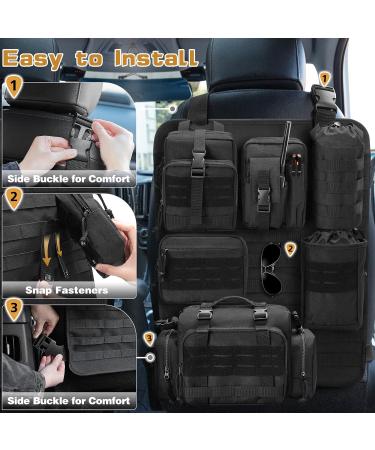 HODRANT Tactical Car Seat Back Organizer with 6 Removable Molle Pouches - Universal Vehicle Front Seat Organizer for Truck - Molle Accessories Bag - Buy Online on GoSupps.com
