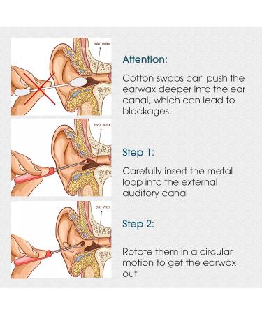 Stainless Steel REMOS Ear Wax Remover - Easy 14cm Satin Ear Wax Removal Tool - Buy Online on GoSupps.com