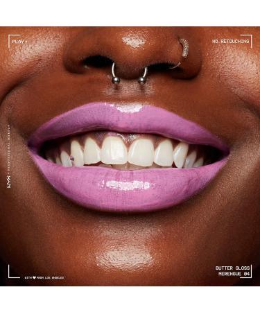NYX Butter Gloss Merengue (Pink Lilac) - Non-Sticky Lip Gloss 0.27 Fl Oz - Buy Online on GoSupps.com