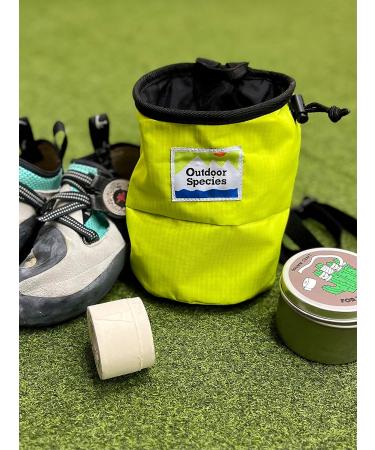 Outdoor Species Chalk Bag for Rock Climbing & Bouldering - Adjustable Belt, Zippered Pocket, Drawstring - Climbing Gear & Gift - Buy Online on GoSupps.com