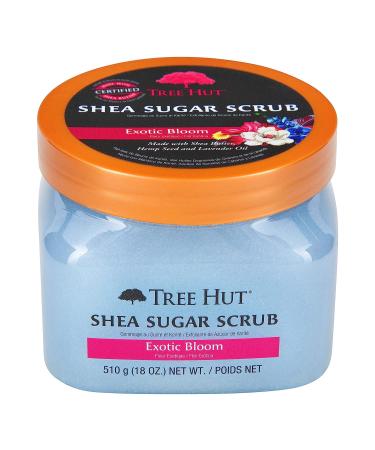 Tree Hut Exotic Bloom Shea Sugar Scrub 18 oz - Ultra Hydrating and Exfoliating Body Care - Buy Online on GoSupps.com