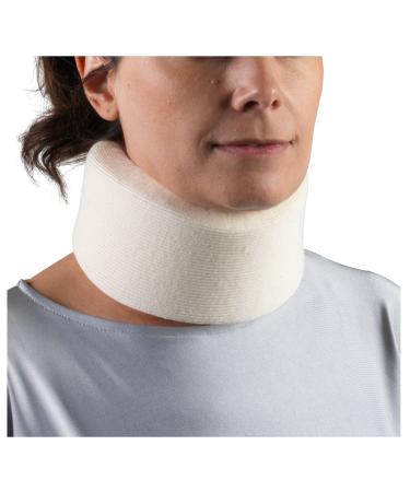 OTC Cervical Collar 3.5 Inch Firm Contour Foam Neck Support Brace Wide White Large