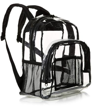 Amazon Basics Stadium Approved Mini Transparent Backpack Bag - Clear Mini Backpack