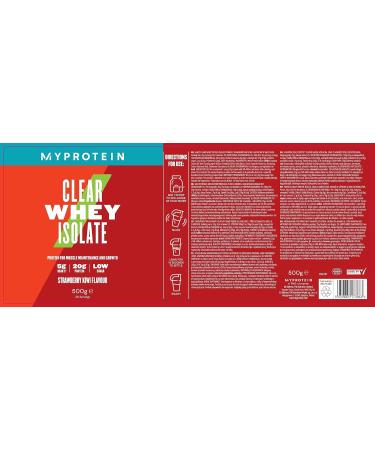 Clear Whey Isolate Protein Powder - Strawberry Kiwi 500g | Myprotein - Buy Online on GoSupps.com