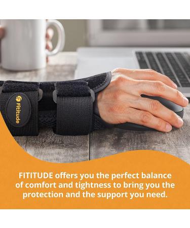 Fititude Copper Infused Wrist Brace for Sport Injuries - Large Left | Wrist Sprain & Tendonitis Support - Buy Online on GoSupps.com