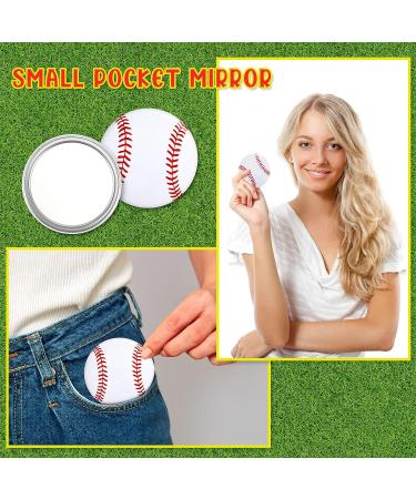 18 Pcs Baseball Compact Mirror - Baseball Gifts & Party Supplies for Girls - Sport Round Pocket Mirror for Women - Portable Makeup Mini Mirror - Baseball Party Accessories - Buy Online on GoSupps.com