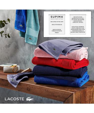 Lacoste Heritage Supima Cotton Wash Cloth - Aloe Green - 13x13 - Buy Online on GoSupps.com