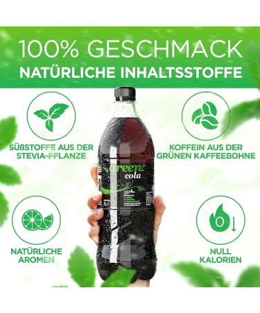 Green Cola DPG PET 6-Pack (6 x 1000ml) - Refreshing Low-Calorie Soda for International Shipping - Buy Online on GoSupps.com