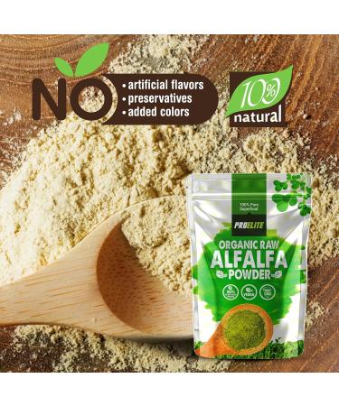 Organic Alfalfa Powder 250g Support Energy and Stress Vegan Keto Green Superfood Supergreen Raw Natural Alfalfa Powder Juice Shots PROELITE - Buy Online on GoSupps.com
