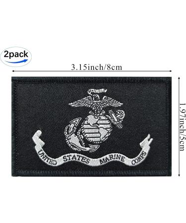 JBCD 2 Pack US Marine Corps Flag Patch - Army Force Tactical Pride Flag Patch for Clothes & Hats - Buy Online on GoSupps.com