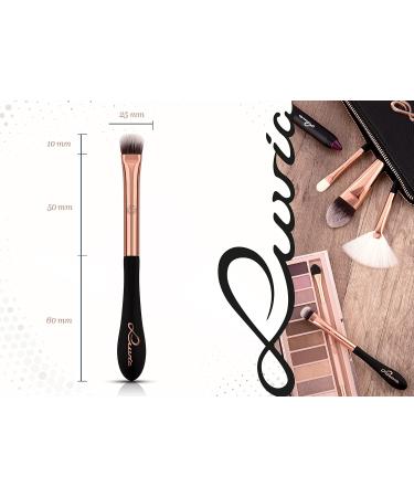 Luvia Eye Make-Up Eyeshadow Brush - Vegan Soft Shader Brush in Black/Rose Gold | International Shipping Available - Buy Online on GoSupps.com