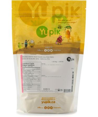 Yupik Organic White Rice Flour 1 kg Gluten-Free Non-GMO Vegan Kosher Finely Milled Rice Powder Salt-Free Neutral Flavor Ideal for Baking & Cooking 1 kg (Pack of 1) - Buy Online on GoSupps.com