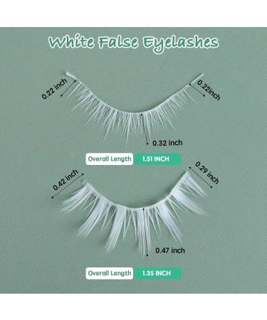 Manga Lashes Natural Wet Look Wispy Spiky Lashes 10 Pairs Anime Eyelashes Wispy Natural Lashes Extension Strip Thai Fake Eye Lashes Handmade Thick Soft Fake Eyelashes (White 2 Pairs) - Buy Online on GoSupps.com