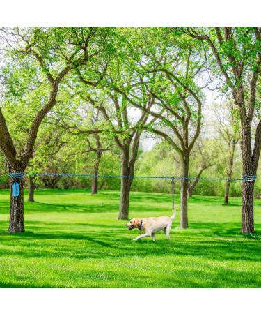 Xiaz Dog Leash for Camping - 30.5m Portable Overhead Trolley System for Dogs up to 90.7kg | Ideal for Courtyards Parks & Outdoor Events - Buy Online on GoSupps.com