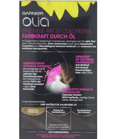 Garnier Olia 5.0 Brown Permanent Hair Color - Ammonia-Free Nourishing Oils Complete Gray Coverage - 1 Piece International Shipping - Buy Online on GoSupps.com