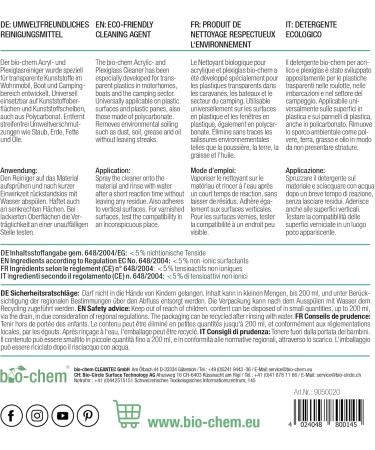 Bio-Chem Acrylic & Plexiglass Cleaner - 750ml Spray & Microfiber Cloth | Gentle Glass Cleaning for Windows - Buy Online on GoSupps.com