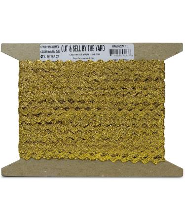3/8 Medium Metallic Gold RIC Rac Trim by the Yard - 10 Yard Cut - Buy Online on GoSupps.com