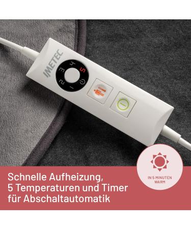 Imetec Intellisense Lumbar Heating Pillow - Fast Heating Hypoallergenic 5 Temperature Settings Washable 61x38 cm for Ultimate Comfort - Buy Online on GoSupps.com
