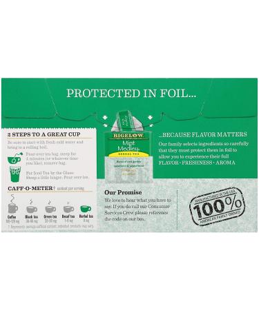 Bigelow Mint Medley Herbal Tea - Caffeine Free, 20 Count (Pack of 6) | Total 120 Tea Bags - Buy Online on GoSupps.com