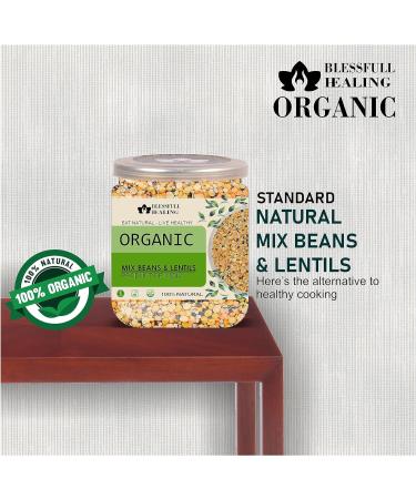 Blessfull Healing Organice Mix Beans & Lentils 2 lb (907 Gram) - Buy Online on GoSupps.com