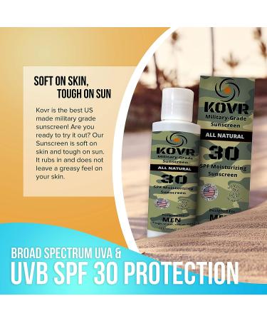 Kovr Military Grade Sunscreen SPF 30 | Reef Friendly | Broad Spectrum Moisturizing Sunblock for Men - 4 oz - Buy Online on GoSupps.com