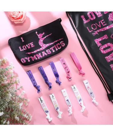 17-Piece Gymnastics Gifts Set for Girls & Women | Drawstring Backpack, Makeup Bag, Hair Ties | Ideal for Gymnasts, Coaches & Enthusiasts - Buy Online on GoSupps.com