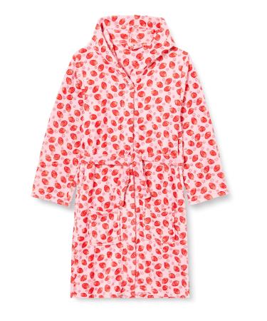 Playshoes Unisex Children's Fleece Bathrobe Dressing Gown 110-116 Strawberries