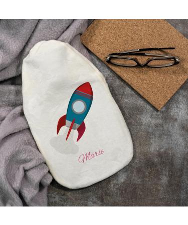 Personalized Hot Water Bottle with Custom Cover | Cozy 800ml Rocket Design | Ideal Gift for Kids & Adults - Buy Online on GoSupps.com