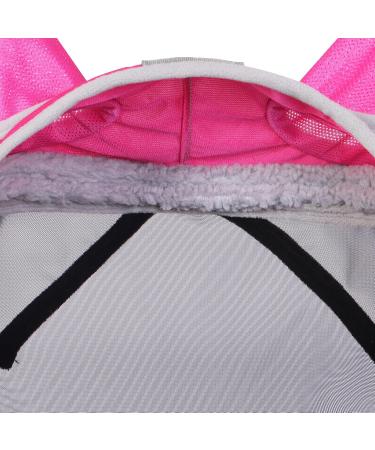 Harrison Howard CareMaster Pro Luminous Horse Fly Mask - UV Protection & Ear Protection in Pink for Thoroughbreds (M) - International Shipping Available - Buy Online on GoSupps.com