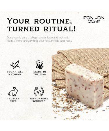 Iron Lion Soap WILDFLOWER Organic Vegan Bar Soap (3 Pack) - Natural Plant Based for Body, Face, Hands, and Bath - Buy Online on GoSupps.com
