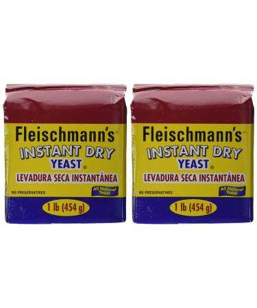 Fleischmann's Instant Yeast - 2/16 oz. Bags 16 Ounce (Pack of 2)