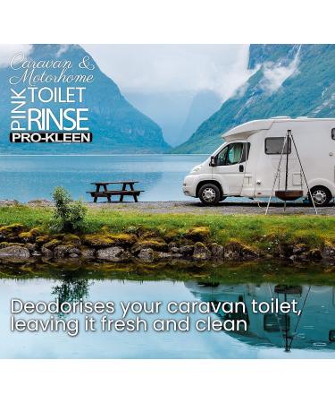 Pro-Kleen Caravan Toilet Chemical Blue 2L & Pink 2L Rinse Fluid - Eco-Friendly & Formaldehyde Free Cleaner for Caravan & Motorhomes - 20 Treatments - Buy Online on GoSupps.com