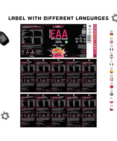 EAA Powder - 532g Human Code Formula | 8 Essential Amino Acids | Delicious Vegan Amino Workout Drink - Candy Watermelon (38 Portions) - Buy Online on GoSupps.com