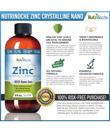 NutriNoche Pure Crystalline Liquid Zinc Supplement - 30 PPM - 32 Fl Oz - Colloidal Minerals - Buy Online on GoSupps.com