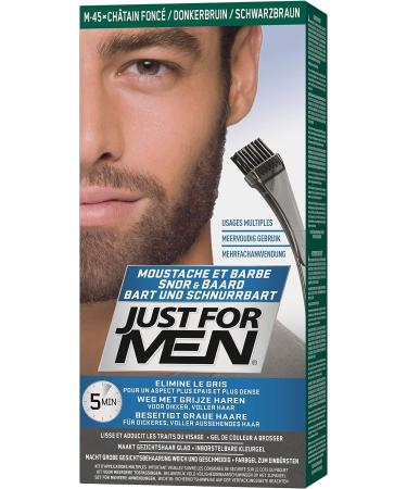 Just for Men M45 Dark Brown Beard and Mustache Color - 1 Count Pack - Buy Online on GoSupps.com