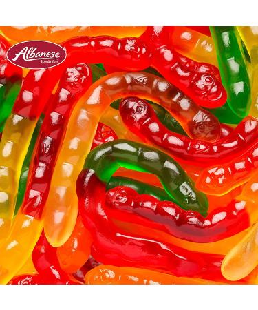 Albanese Candy Large Assorted Fruit Gummi Worms - 5lb Pack - Gluten Free, Dairy Free, Fat Free - Cherry, Green Apple, Pineapple, Lemon, Orange - Buy Online on GoSupps.com