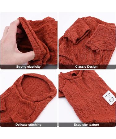 Dog Jumper Warm Dog Sweater Puppy Sweater Winter Knitted Dog Pullover Dog Cat Coats Pet Sweater Knitwear Coat Winter Pet Turtleneck Vest Soft Turtleneck Dog Clothes Vest for Pet Autumn Winter Large Red - Buy Online on GoSupps.com