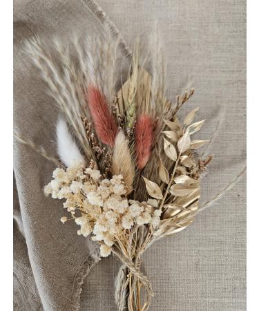 Dried Flower Cake Topper Spear Palm Bouquet (Neutral)
