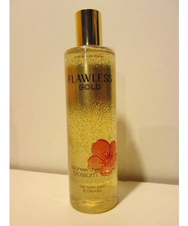Bath and Body Works New Flawless Gold Japanese Cherry Blossom 24K Foam Bath & Cleanser 12 Oz