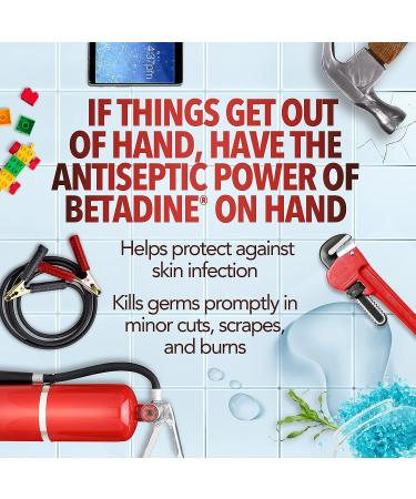 Betadine Antiseptic Dry Powder First Aid Spray 5% Povidone-Iodine - 2 FL OZ | Kills Germs in Minor Cuts, Scrapes, Burns | Infection Protection, No Mess, No Drip, No Sting, Alcohol-Free - Buy Online on GoSupps.com