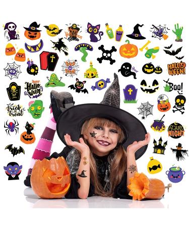 Halloween Temporary Tattoos for Kids - 144 Pieces in 48 Unique Designs | Bulk Halloween Party Favors Assorted Goodies | Goody Bag Stuffers - Buy Online on GoSupps.com