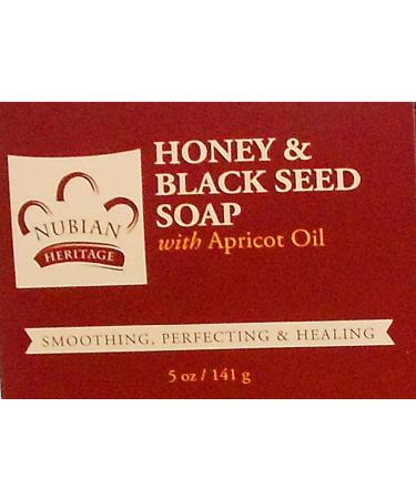 Nubian Heritage Honey and Black Seed Soap Bar 5oz (2 Pack) - Natural Ingredients for Nourished Skin - Buy Online on GoSupps.com