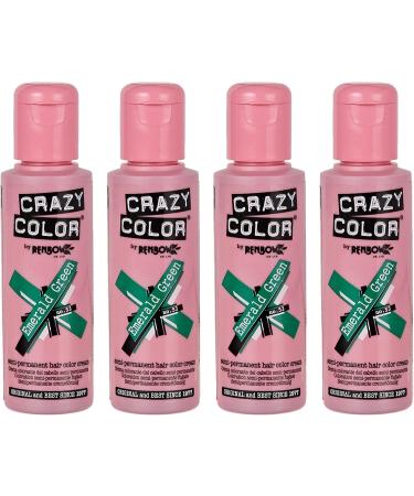 Set 4 CRAZY COLOR 53 EMERALD Green 100 ml Products For hair - Buy Online on GoSupps.com