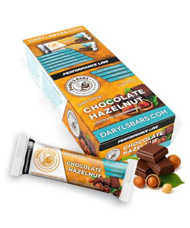 Daryl's Bars Chocolate Hazelnut On the Go Whey Protein Bars Gluten Free 20gr of Protein Snack Meal Replacement Pack of 1 Chocolate Hazelnut 12 Count (Pack of 1)