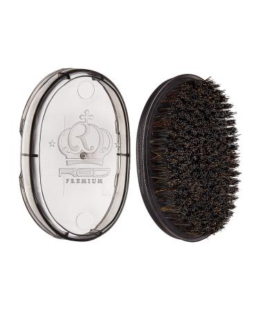 Red Premium Pocket Wave Bow Wow Curved Palm Brush Medium Bristles