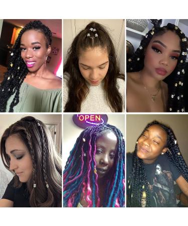 Ryalan 105 Pieces Hair Jewelry Rings: Aluminum Dreadlocks beads, Metal Cuffs in Gold and Silver - Hair Decorations Clips Set (105 Pcs) - Buy Online on GoSupps.com